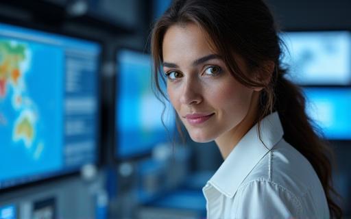 Expert broadcast meteorologist conducting climate research